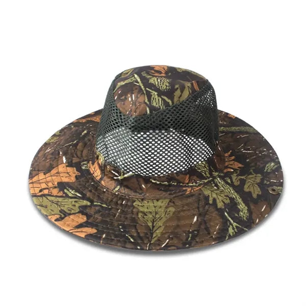 Outdoor Camo Breathable Knight Hat with Mesh