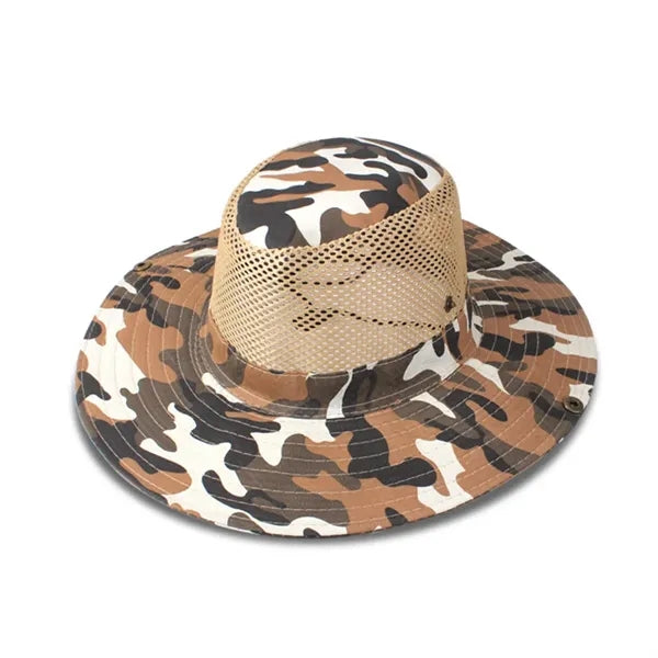 Outdoor Camo Breathable Knight Hat with Mesh