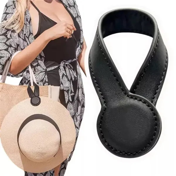 Multi-Purpose Leather Magnetic Hat Clip