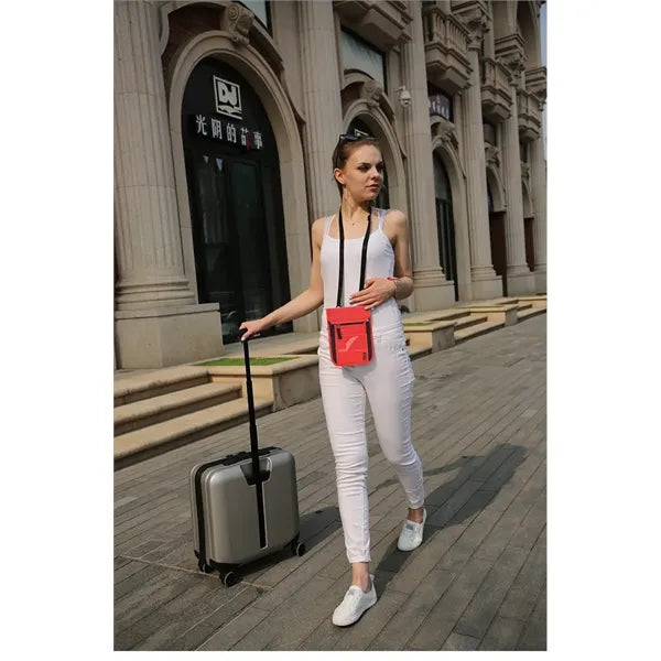 RFID Blocking Neck Wallet Passport Holder
