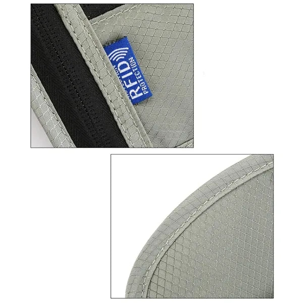 RFID Blocking Neck Wallet Passport Holder