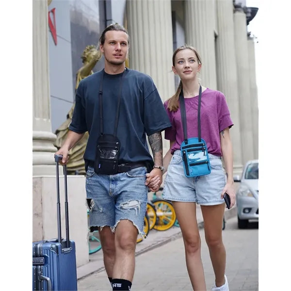 RFID Blocking Neck Wallet Passport Holder