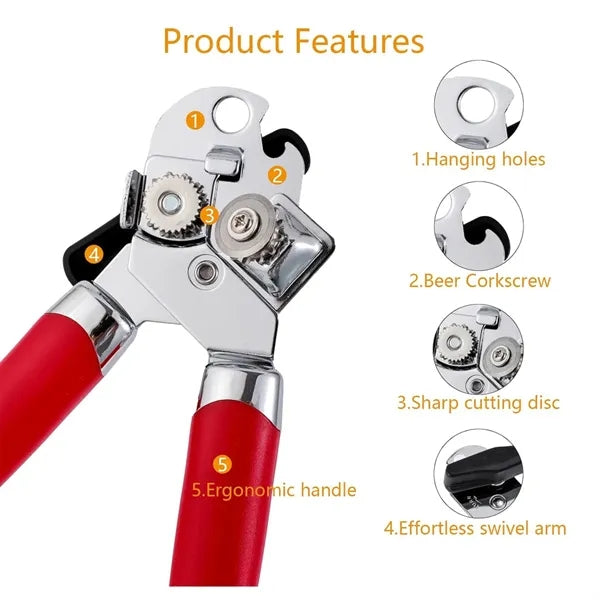 3-in-1 Can Openers with Multifunctional Bottle