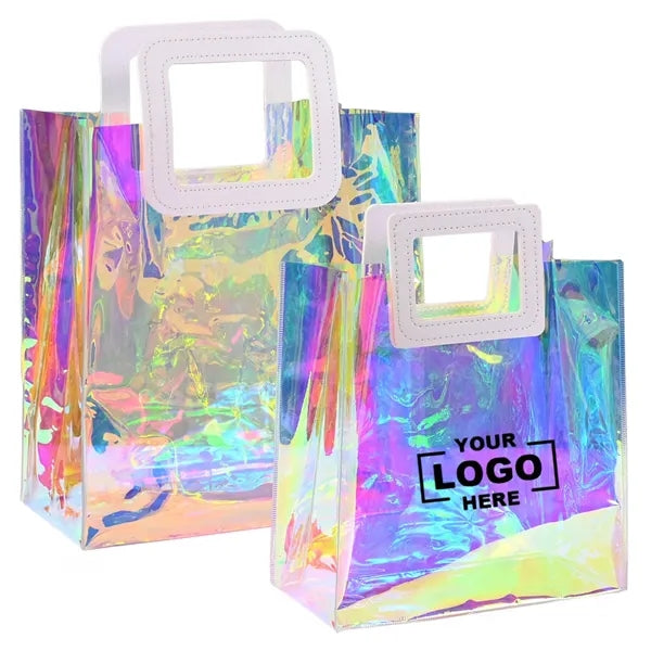 Rainbow Holographic Transparent PVC Tote Bag