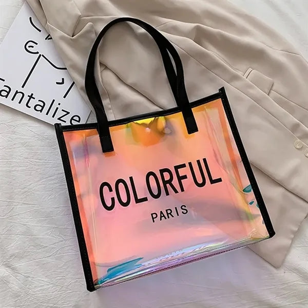 PVC Laser Holographic Transparent Tote Bag