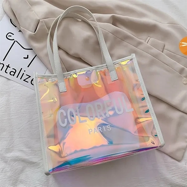 PVC Laser Holographic Transparent Tote Bag