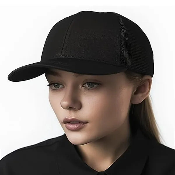 Mesh Trucker Baseball Cap with Adjustable Snapback