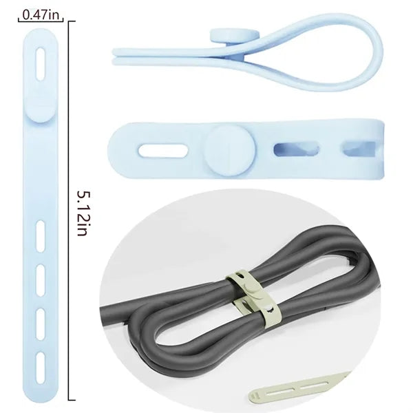 Adjustable Silicone Data Cable Storage Tie