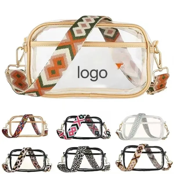 Stadium Approved Clear Crossbody Purse Bag with Guitar Strap