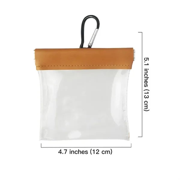 Clear PVC Accessory Pouch with PU Flap
