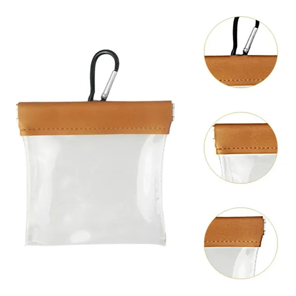 Clear PVC Accessory Pouch with PU Flap