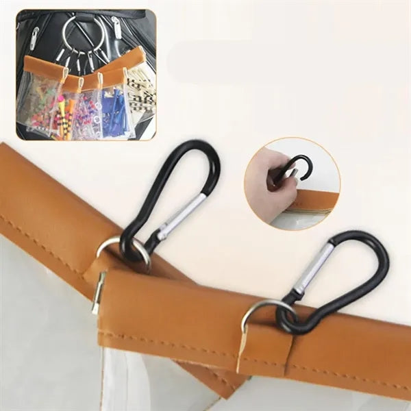 Clear PVC Accessory Pouch with PU Flap