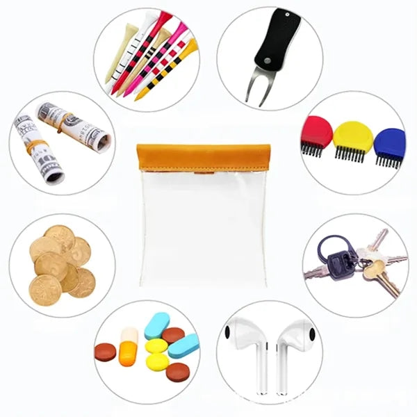Clear PVC Accessory Pouch with PU Flap