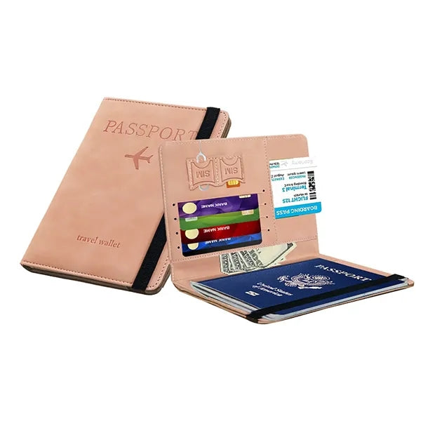 PU Leather RFID Passport Holder Cover Wallet