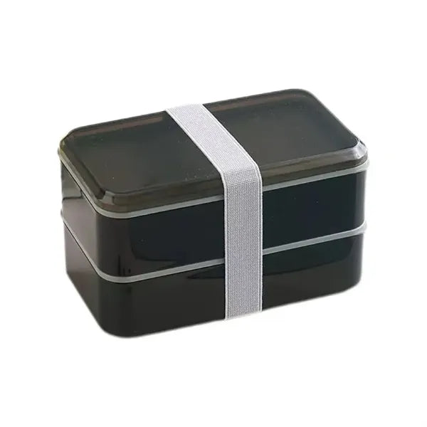 Double sealed lunch box with spoon and fork