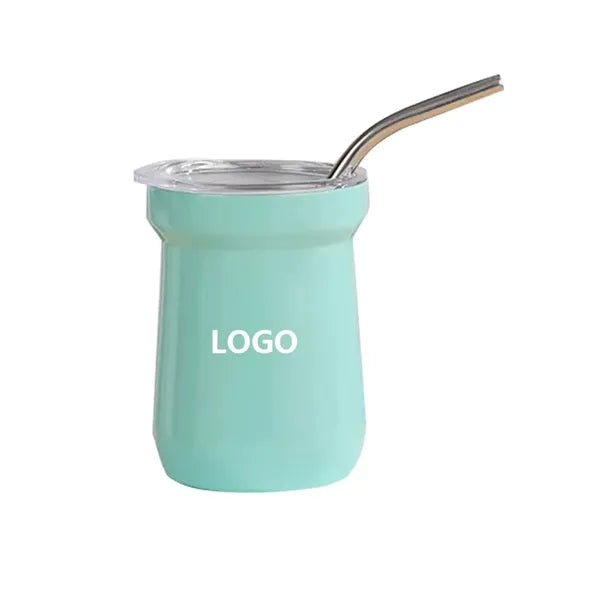 5oz Stainless Steel Mugs With Straw Lid