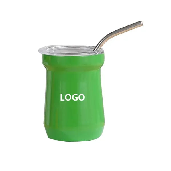 5oz Stainless Steel Mugs With Straw Lid