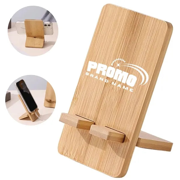 Eco Bamboo Phone Stand for Desk and Tablet Support