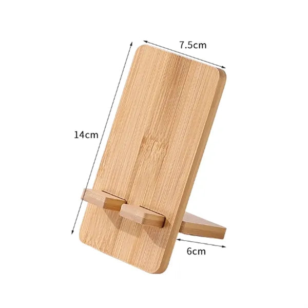 Eco Bamboo Phone Stand for Desk and Tablet Support