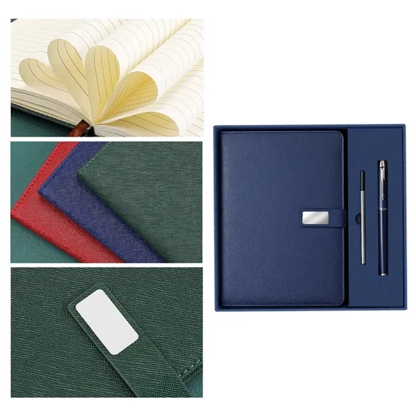 Deluxe Notebook and Pen Gift Set with Gift Bag