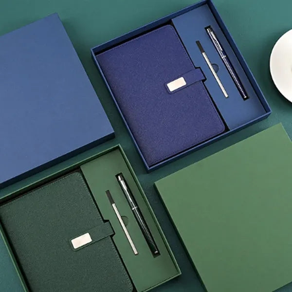 Deluxe Notebook and Pen Gift Set with Gift Bag