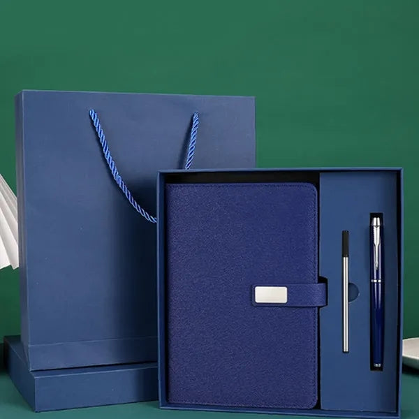 Deluxe Notebook and Pen Gift Set with Gift Bag