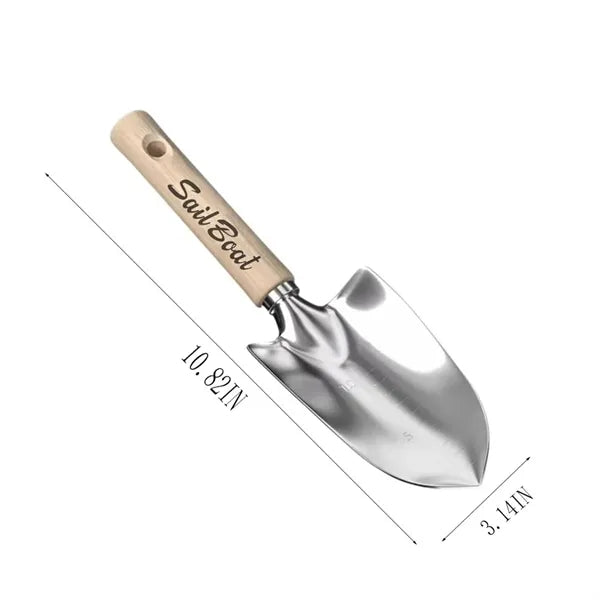 Stainless steel gardening shovel
