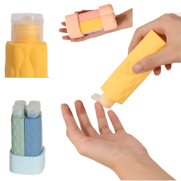 Travel 4-in-1 Silicone Dispensing Bottle