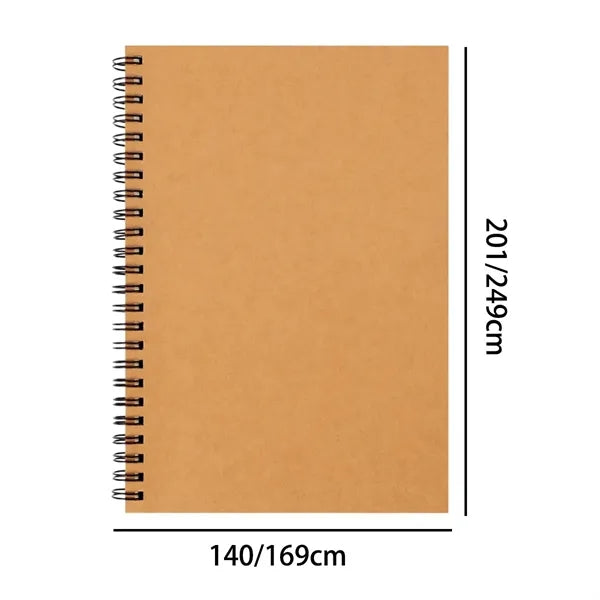A5 Kraft Spiral Notebook with Lined Pages