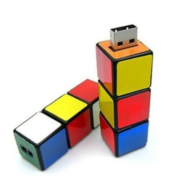 Rotating cube USB flash drive
