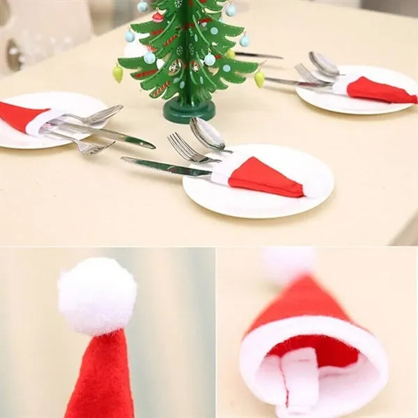 Christmas Hat Knife And Fork Cover
