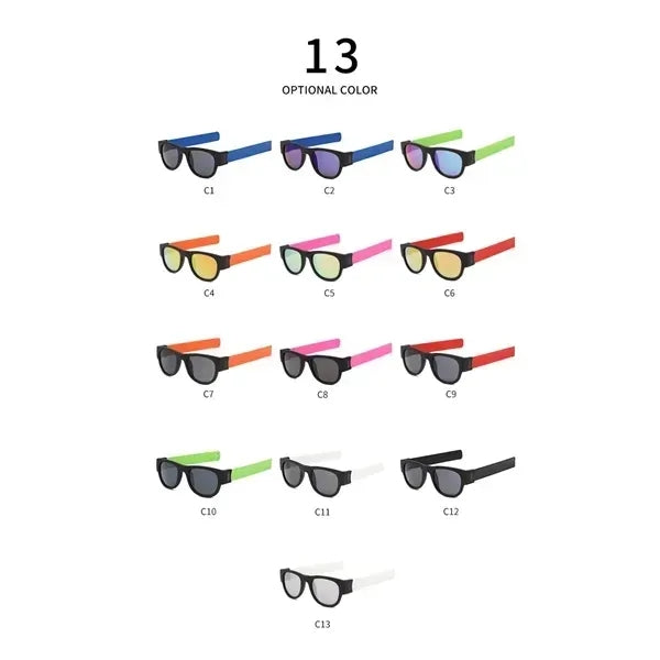 Silicone Foldable Slap Bracelet Sunglasses