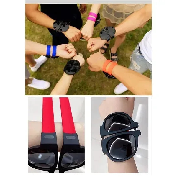 Silicone Foldable Slap Bracelet Sunglasses