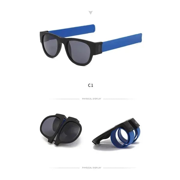 Silicone Foldable Slap Bracelet Sunglasses