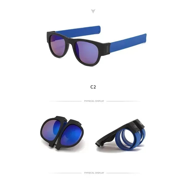Silicone Foldable Slap Bracelet Sunglasses