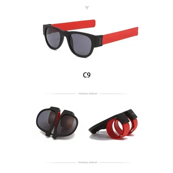 Silicone Foldable Slap Bracelet Sunglasses