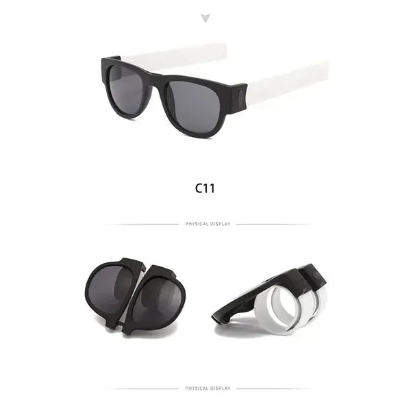Silicone Foldable Slap Bracelet Sunglasses