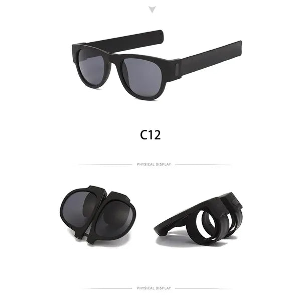 Silicone Foldable Slap Bracelet Sunglasses