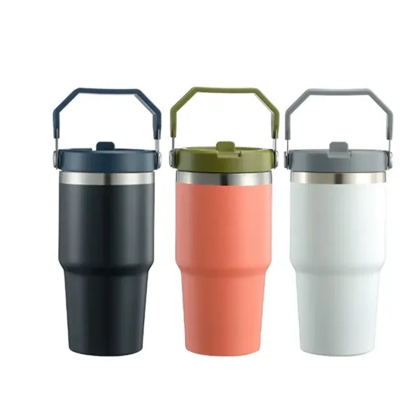 20oz 30oz Insulated Travel Flask Tumblers with Lid Handle