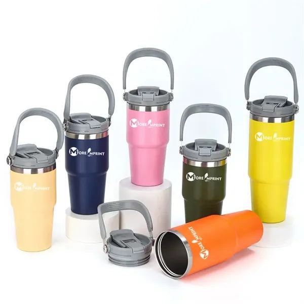 20oz 30oz Insulated Travel Flask Tumblers with Lid Handle