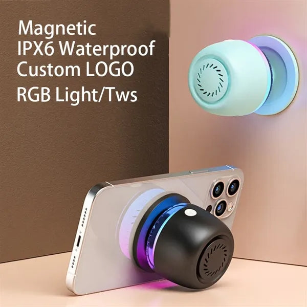 Waterproof Magnetic Bluetooth Speaker Mobile Phone Stand