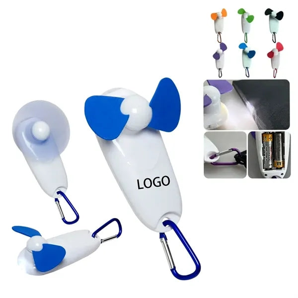 Mini portable fan small flashlight