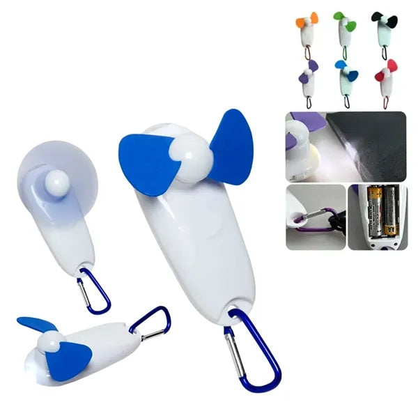 Mini portable fan small flashlight