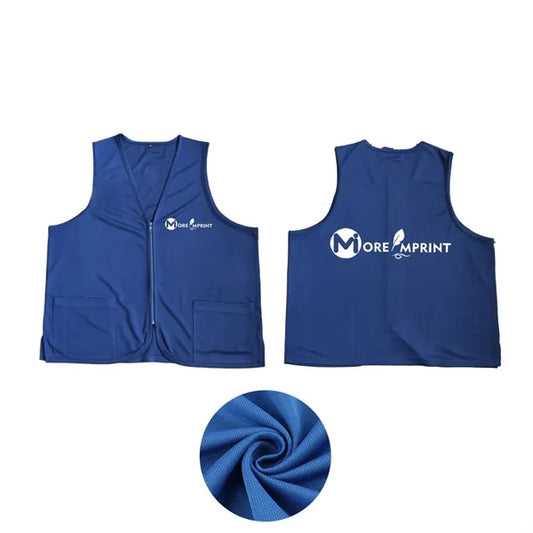 Polyester Mesh Supermarket Uniform Vest Staff Apparel