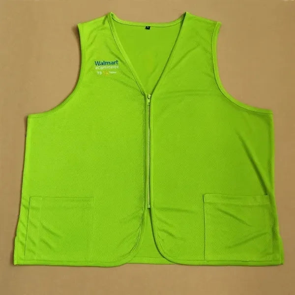 Polyester Mesh Supermarket Uniform Vest Staff Apparel
