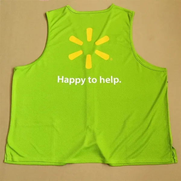 Polyester Mesh Supermarket Uniform Vest Staff Apparel