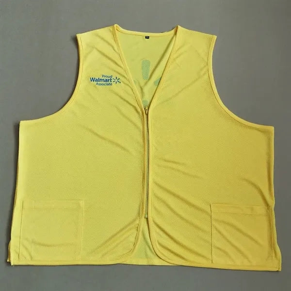 Polyester Mesh Supermarket Uniform Vest Staff Apparel
