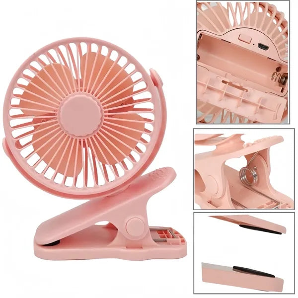 USB rechargeable clip fan
