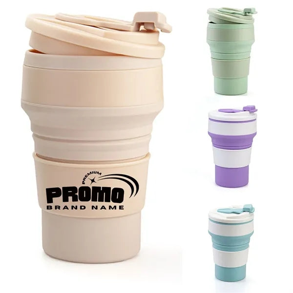 17OZ.Portable Outdoor Travel Silicone Folding Water Bottle