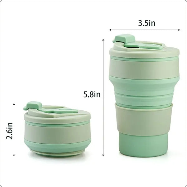 17OZ.Portable Outdoor Travel Silicone Folding Water Bottle